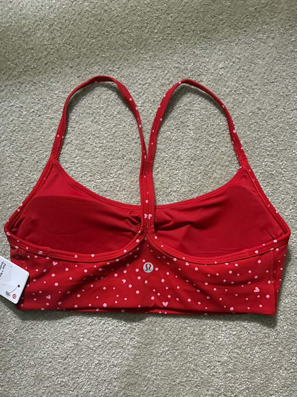 Lululemon Flow Y Evolve Bra size S NWT Hearts - Picture 3 of 5